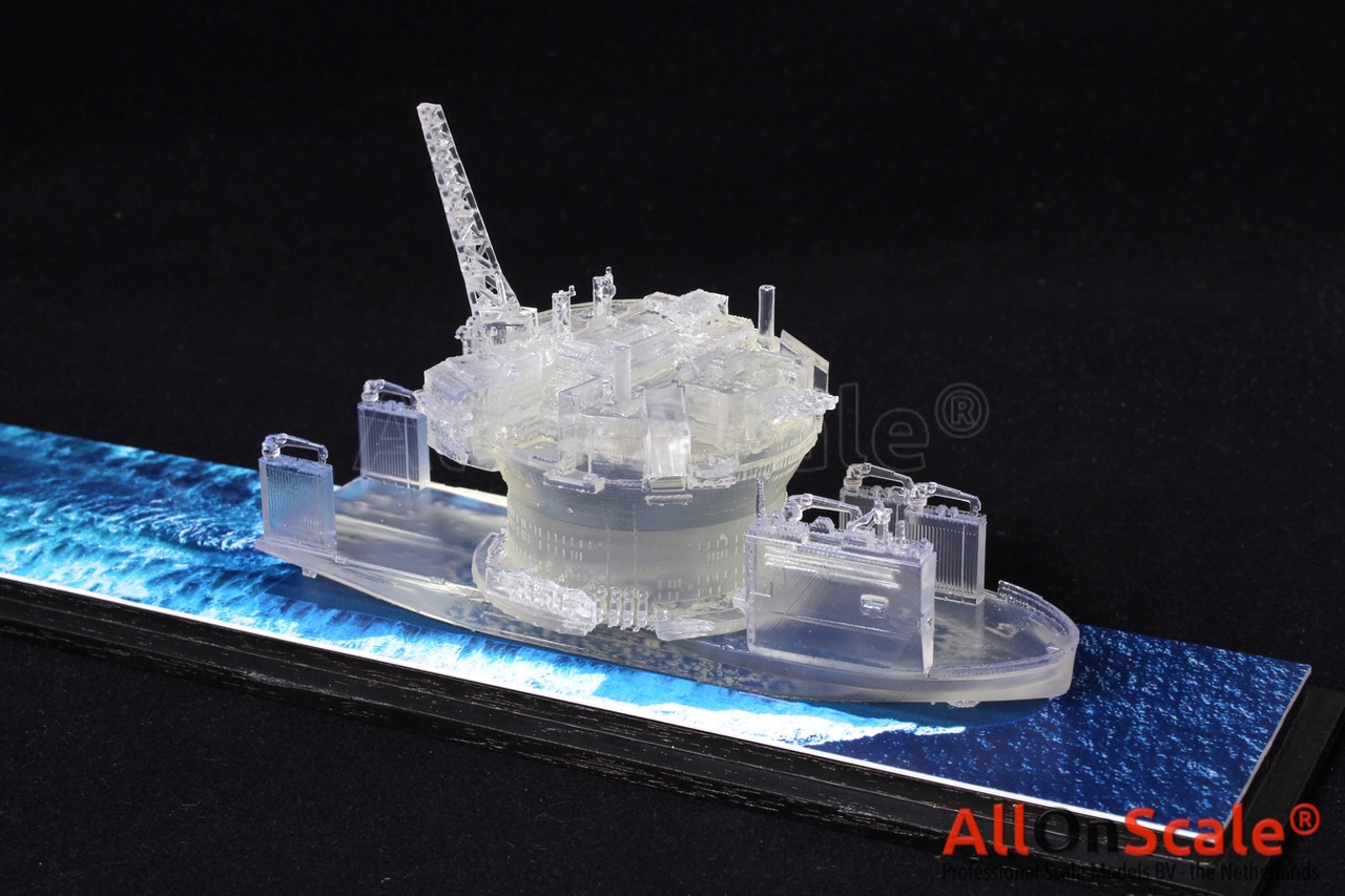 3D Printed models: ships on water