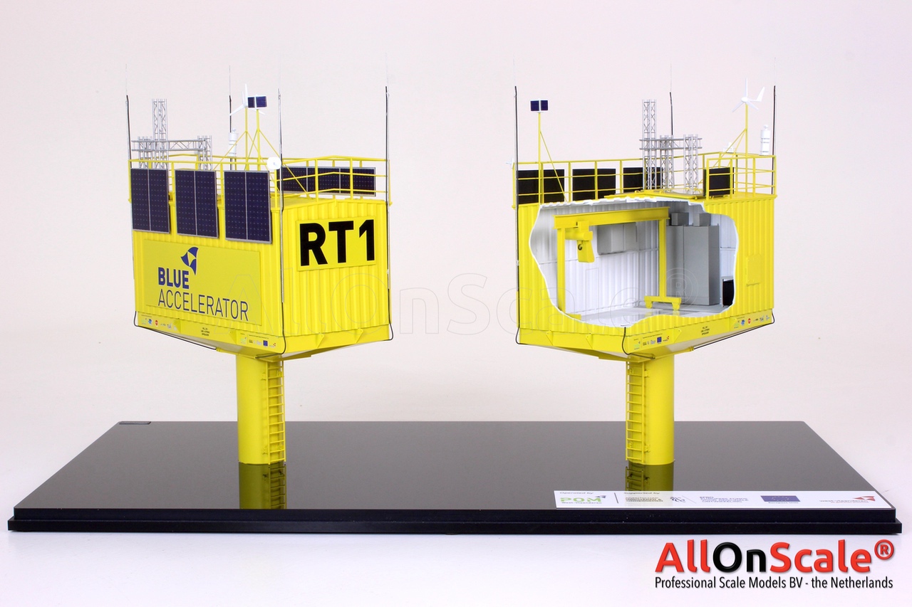 3D Printed Scale Model, Blue Accelerator, 1:15