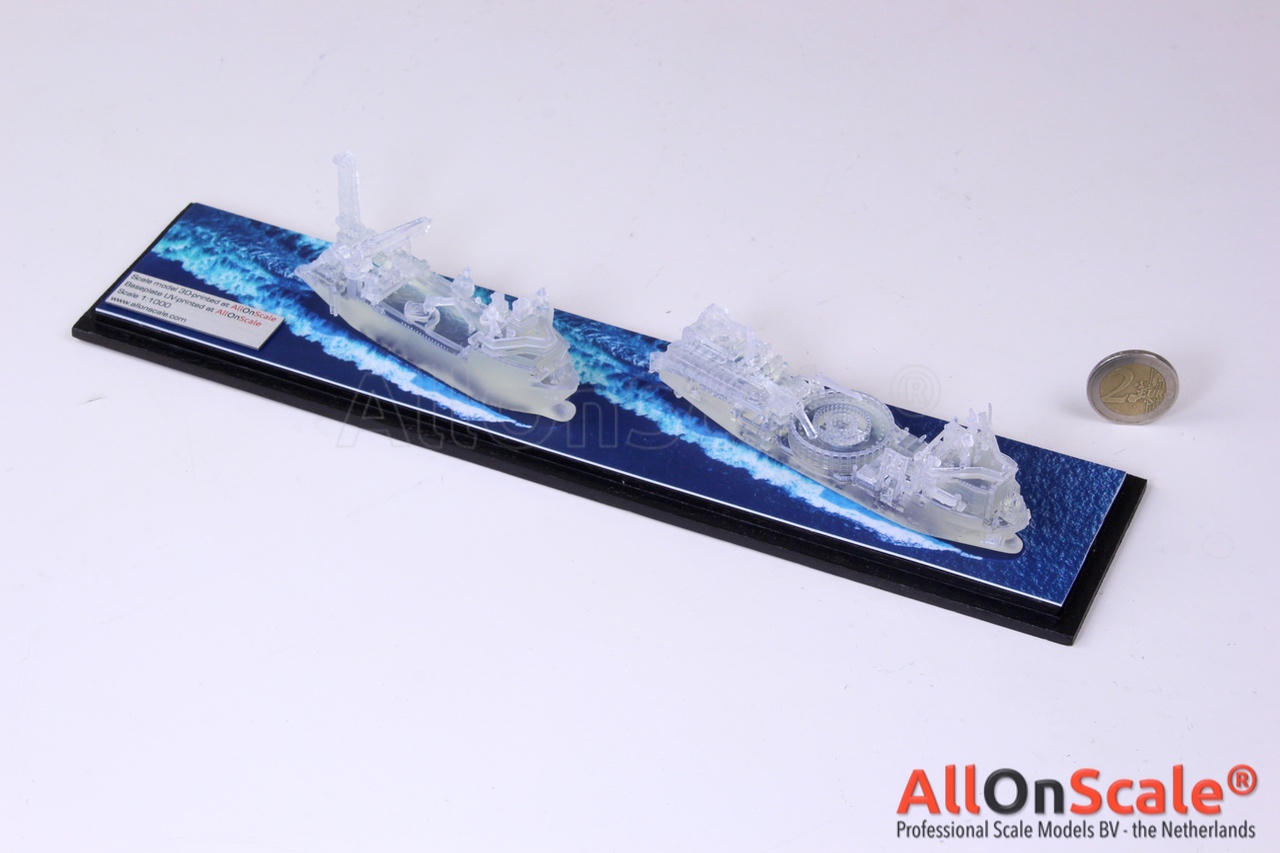 3D Printed models: ships on water
