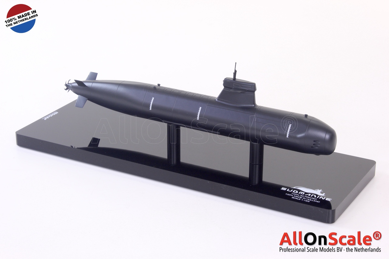 3D-printed submarine model 1:165 (430mm)